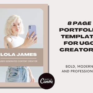UGC Portfolio, Ugc Media Kit, UGC Creator Portfolio, UGC Creator Template, Ugc Portfolio Template, Ugc Media Kit Template