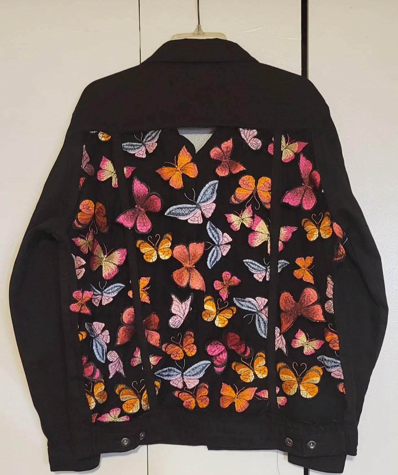 ジャケット・アウター Butterfly ANGEL CULT WOMEN'S QUILTED BUTTERFLY JACET - SNAP BUTTON FRONT