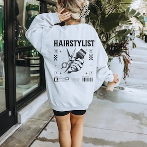 Personalized Hairstylist Sweatshirt With Grad Year, Hairdresser Gifts, Hair Therapist Crewneck, Salon Spa Sweater, Beauty School Graduation