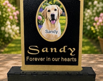 Memorial Pet Plaque grave marker Personalised with picture and text