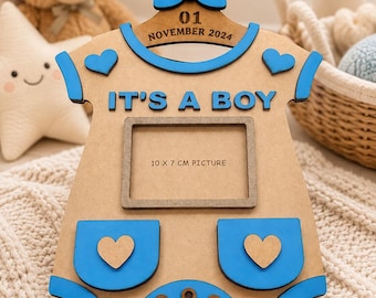 personalised baby keepsake wood design baby grow gift