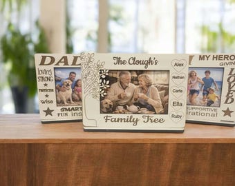 Personalised Photo Frame in white Engraved MDF white