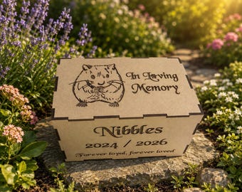 Personalised Wooden Pet Dog Ashes Memorial Urn Casket Box,