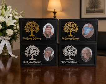 Urn for Ashes – Wood Personalised Memorial Urn box with sliding lid