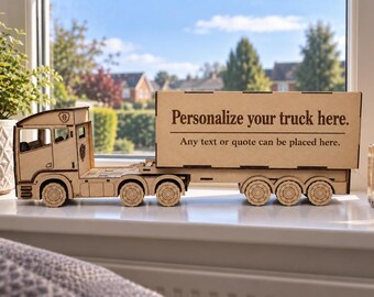 Personalised Large Truck & Trailer beer Holder, pens, anything you can fit in back