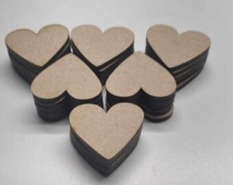 Wood shapes laser cut Heart Shape Craft mdf Wood Tag Decoration