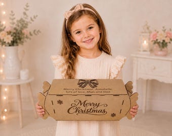 Personalised Wooden Christmas Eve Box – Christmas cracker Gift with name