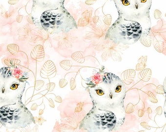 Golden Winter Owl Seamless Pattern, Golden Winter Owl Seamless Print, Golden Winter Owl Digital Print, Winter Print, Digital Print, Print