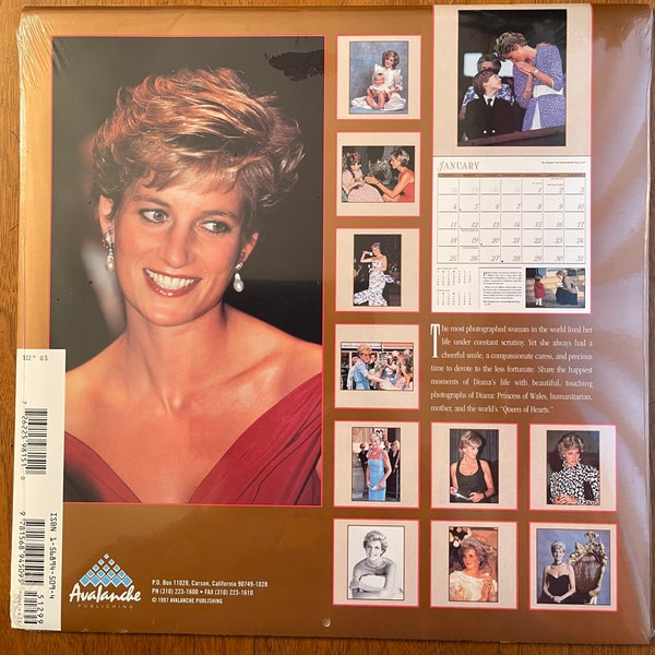Princess Diana Photo Calendar Etsy