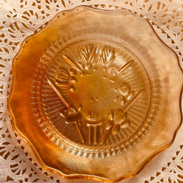 Carnival Glass Plate,