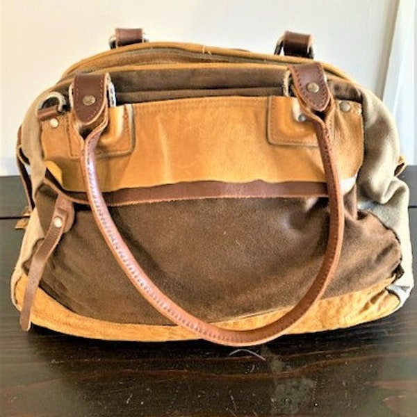 Vintage Weekender Bag, Shoulder Bag, Computer Carrier, The Same Direction, Y2K Bag