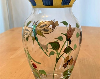 Lennox Flower Vase Fairy Core, Whimsical Hand Painted