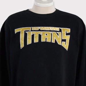 Embroidered Vintage 90s UW Oshkosh Titans Sweatshirt/Wisconsin University/Oshkosh Titans Shirt/Oshkosh Titans Tshirt/T shirt/Sweater/Gift