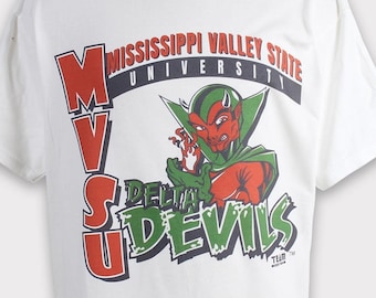 Vintage 00s Mississippi Valley State Delta Devils T-shirt Delta