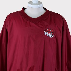 Embroidered Vintage 90s Franklin High School (FHS) Football Windbreaker/Sweatshirt