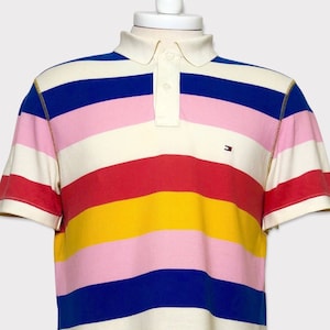 Vintage Striped Tommy Hilfiger Polo Shirt