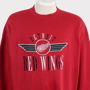 Vintage Detroit Red Wings Hockey Comfy Cord Crew Sweatshirt - Trends Bedding