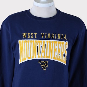 Embroidered Vintage 90s West Virginia Mountaineers Sweatshirt/West Virginia Mountaineers Shirt/Mountaineers Tshirt/T shirt/Sweater/Hoodie