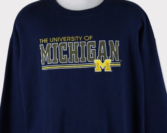Embroidered Vintage 90s Michigan Wolverines Sweatshirt Michigan University Michigan Wolverines T shirt Michigan Football Sweater Gift Hoodie