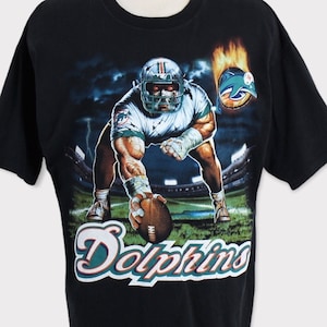 Vintage 90er Jahre Miami Delphin-Sweatshirt Miami Dolphins T-Shirt Delphine Football Pullover Rundhalsausschnitt Hoodie Jacke Hut Männer Geschenk für ihn für sie