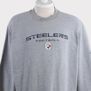 Vintage Pittsburgh Steelers NFL Rugby Hoodie Large Pittsburgh