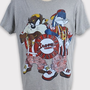 Vintage 00s Atlanta Braves T-shirt Atlanta Braves Sweatshirt Atlanta Braves MLB Baseball Sweater Hoodie Jacket Crewneck Shirt Gift for Him