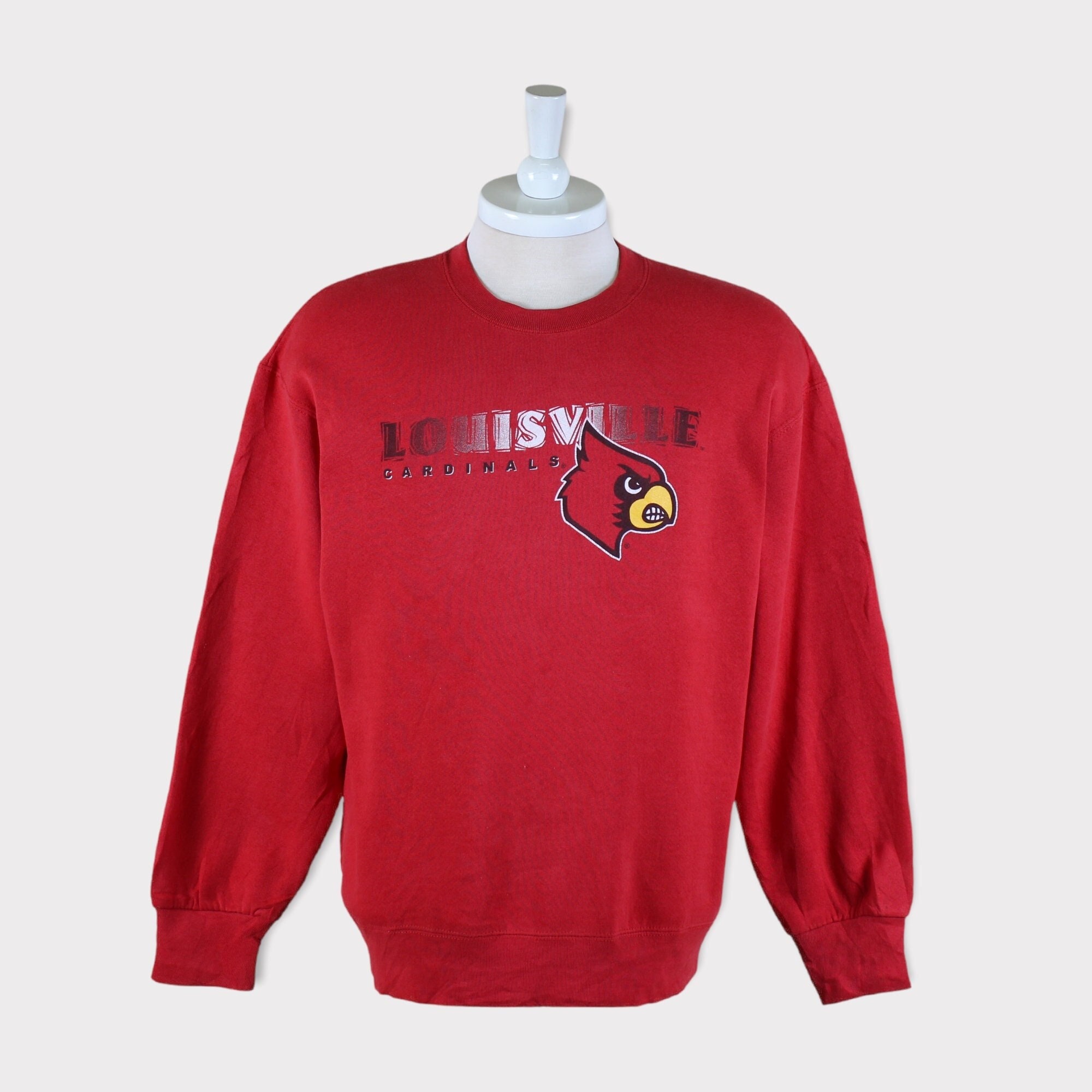 Vintage Louisville Cardinals split bar hoodie sweatshirt size large  distressed