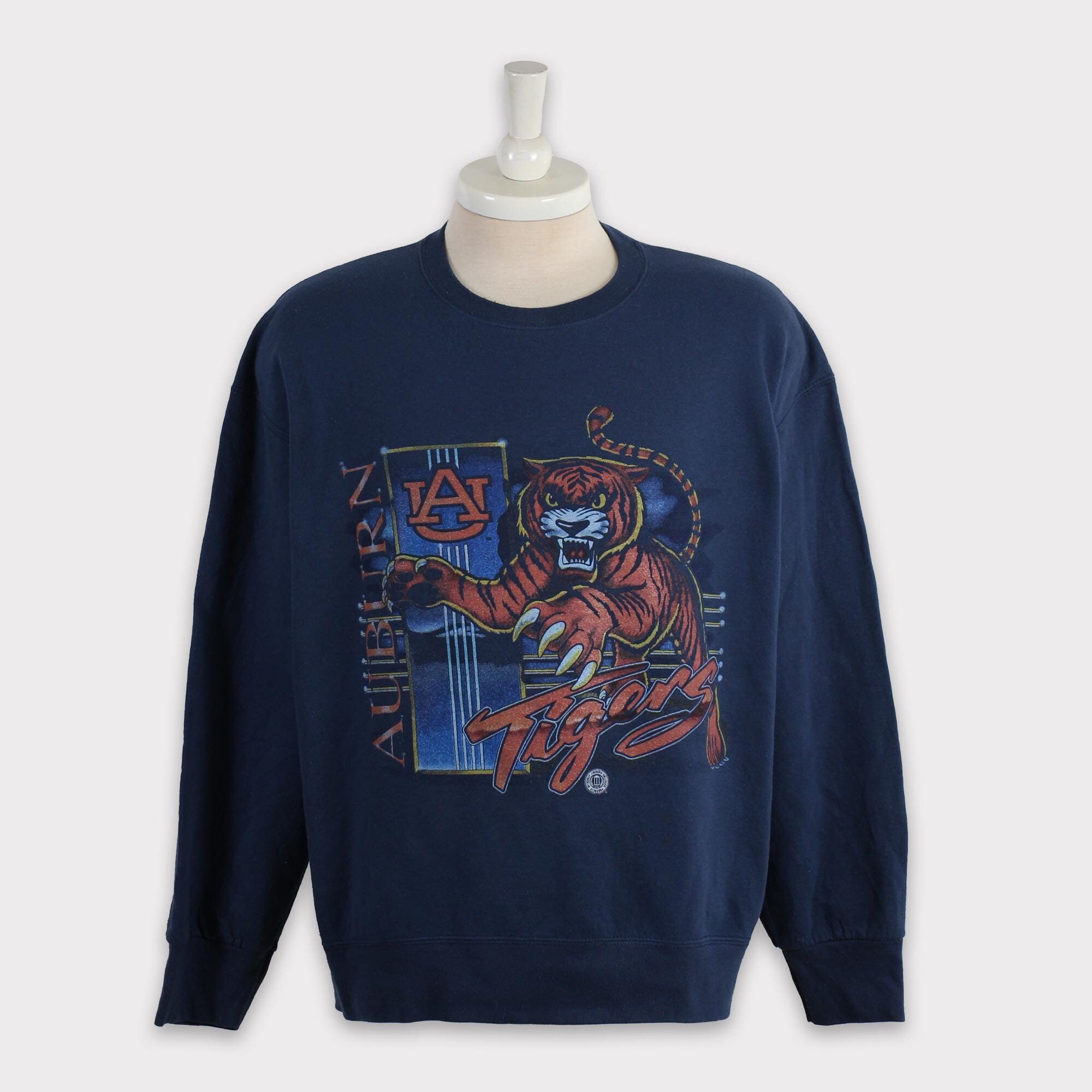 Sweat à Capuche Vintage Auburn University Tigers – Blanc, Taille L