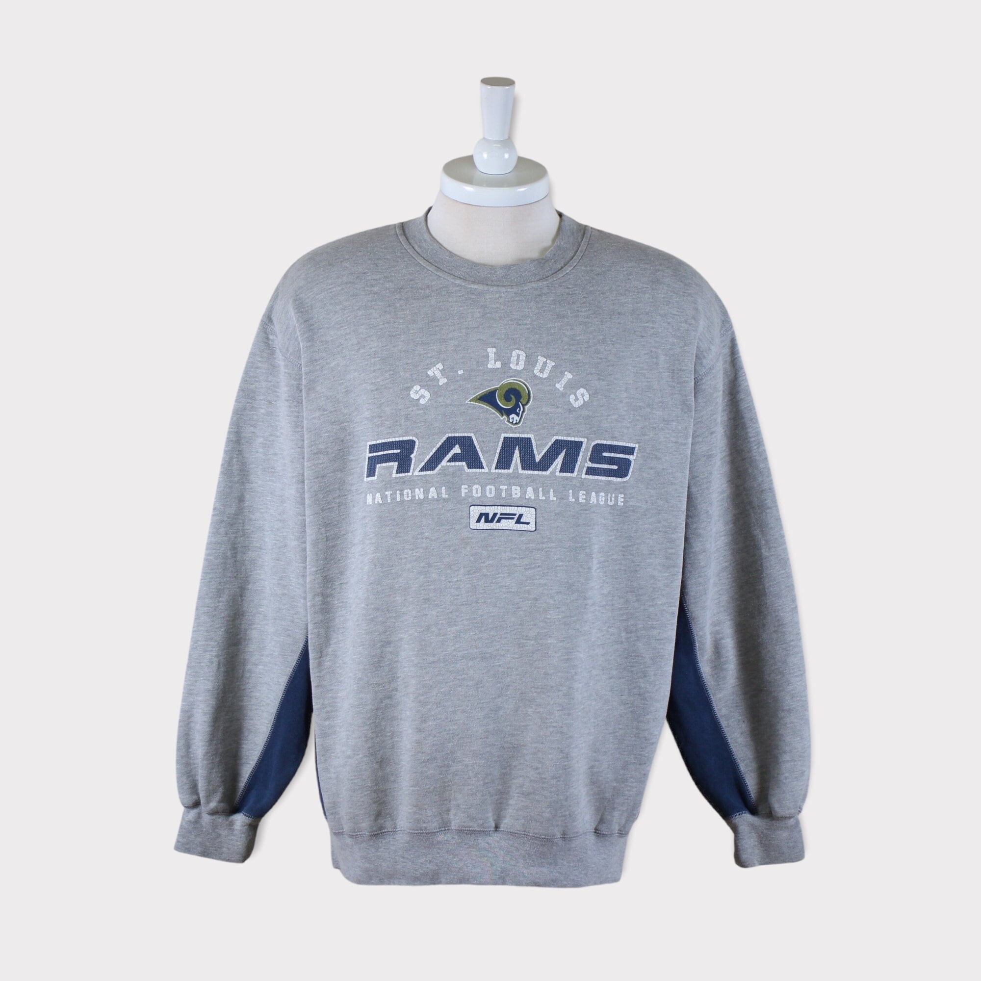 Vintage 90s Distressed NFL ST. Louis Rams Sweatshirt Rams 