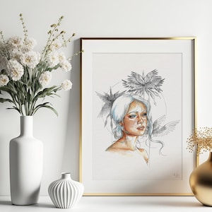 Cranes - Fine Art Print | Limited Edition | Handgemalte Aquarell Illustration | Asiatisch Kraniche Origami Frau Zen Vögel Watercolor Dreamy