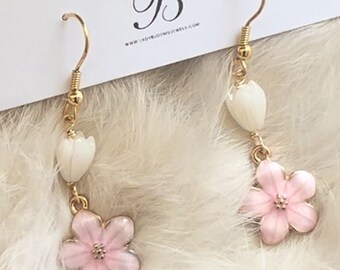 Pikake and Sakura earrings