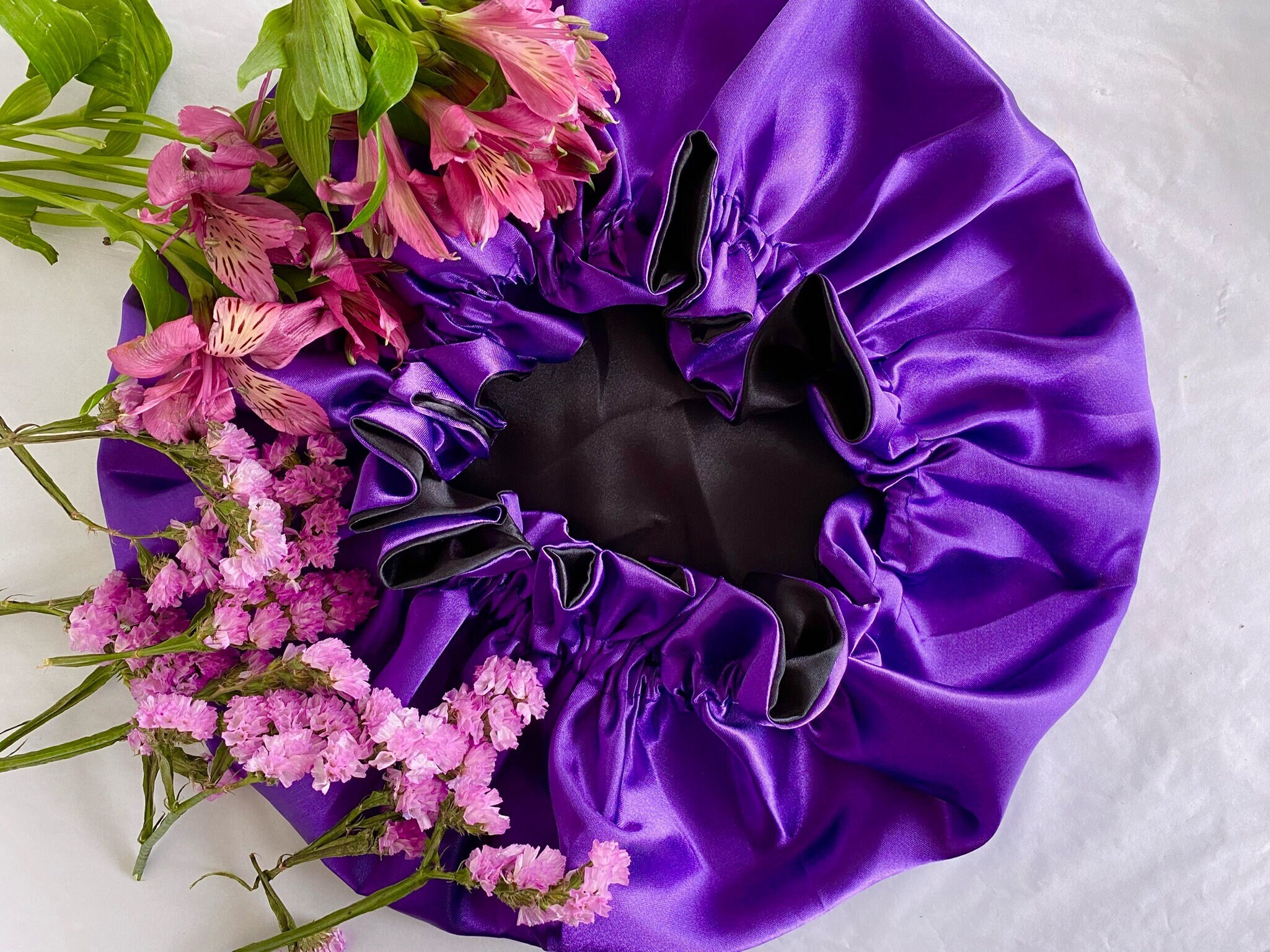 Vegan Silk Bonnet: Adjustable 