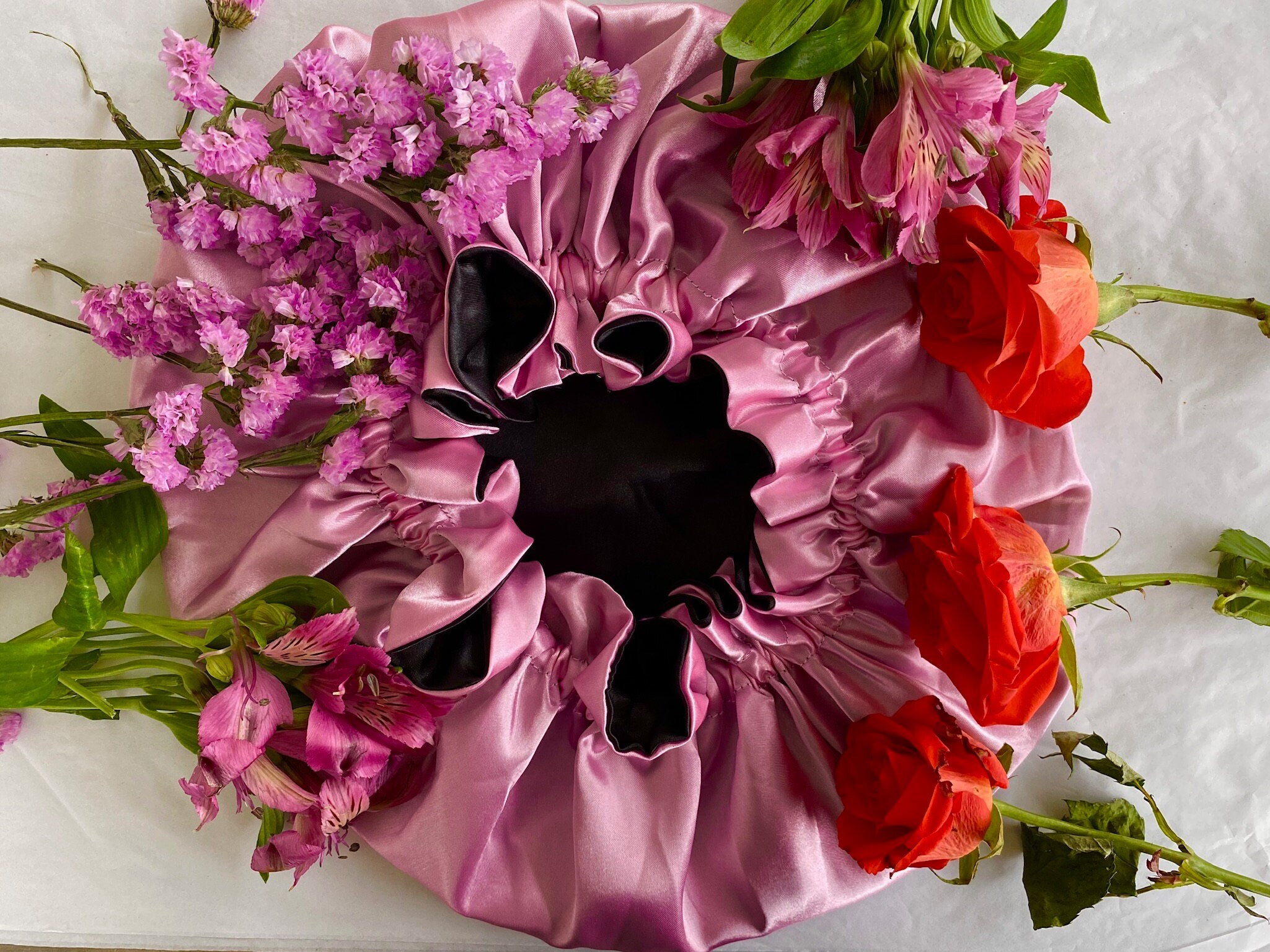 Vegan Silk Bonnet: Adjustable 