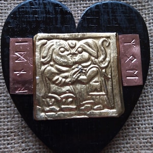 Viking Lovers Heart With Custom Names In Runes