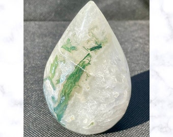 Moss Agate Freeform-Polished Moss Agate-Moss Agate Crystal-Unique Gift for Her-Unique Crystal-Gift for Crystal Lover