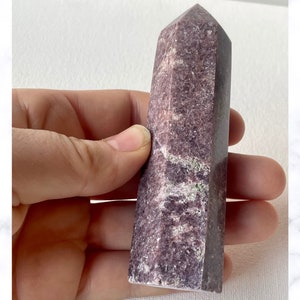 Lepidolite Tower-Lepidolite Crystal-Unique Christmas Gift-Unique Present-Gift for Her-Peace Stone