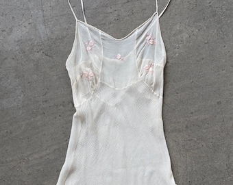 Vintage 1930s Silk Chiffon Step-In