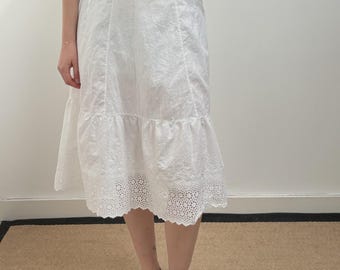 Vintage 1910s Cotton Petticoat Skirt