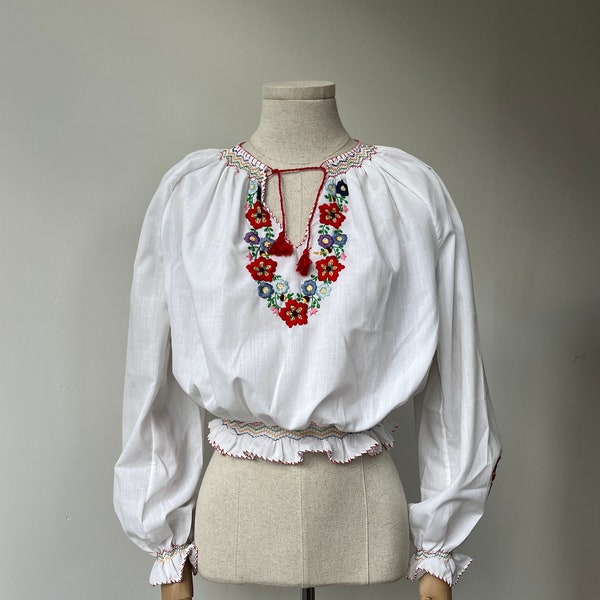 Folk Art Embroidered Blouse
