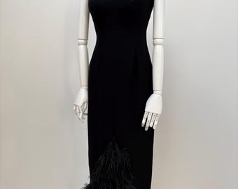 Vintage 1960s 'Blanes' Wackelkleid mit Federsaum