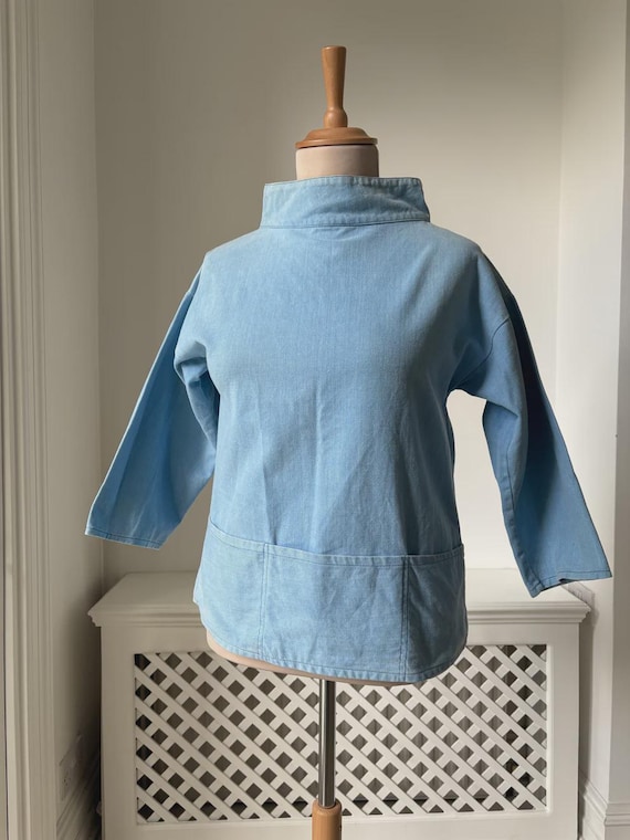 Vintage 1970s Soft Blue Fishermans Smock - Etsy Israel