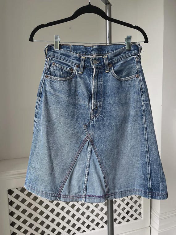 Vintage 1950s 1960s *rare* Selvedge Big E Levi Jeans Turned Skirt