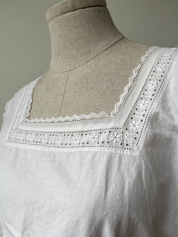 M 1910's Antique Edwardian Undershirt Chemise Blo… - image 3
