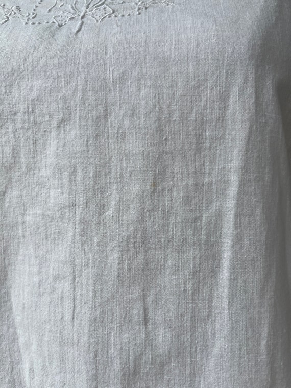 M 1910s Antique Edwardian White Cotton Chemise Tu… - image 7