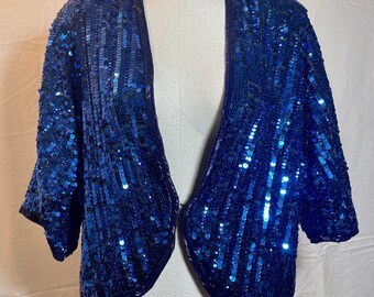 royal blue sequin jacket