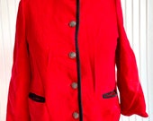 Vintage Red Wool Mackintosh New England Jacket Union Made