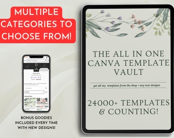 The Ultimate Canva Vault, Canva Membership, Editable Templates, Full Store Access, Social Media Manager, For every business!