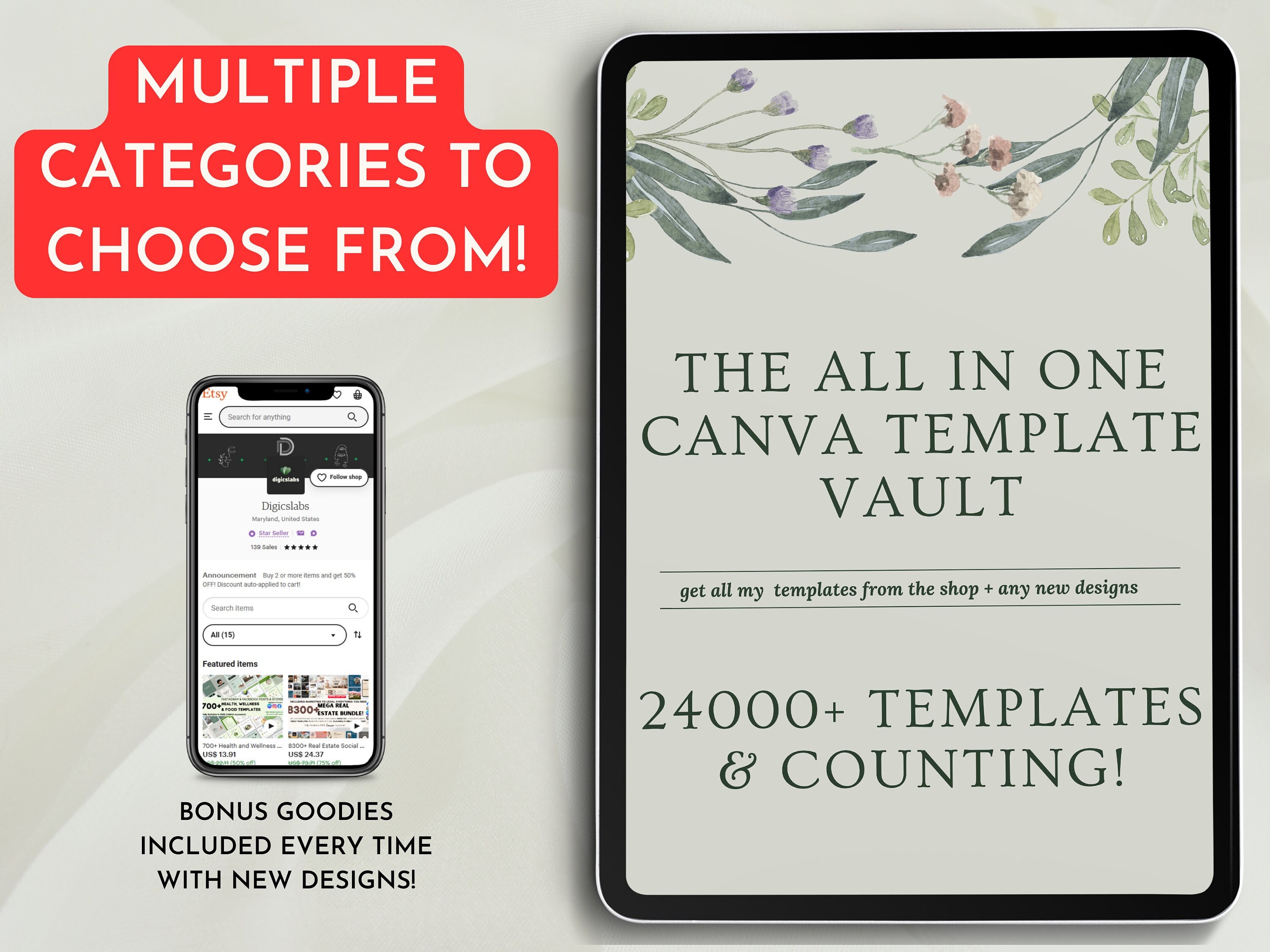 The Ultimate Canva Vault, Canva Membership, Editable Templates, Full Store Access, Social Media Manager, For every business!