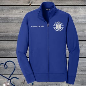 Emergency Department Full Zip, Cozy Nurse Sweater, ER Nurse, Emergency Room, Nurse Gift, ER Tech, ER Doctor, First Responder, Medical Zip up
