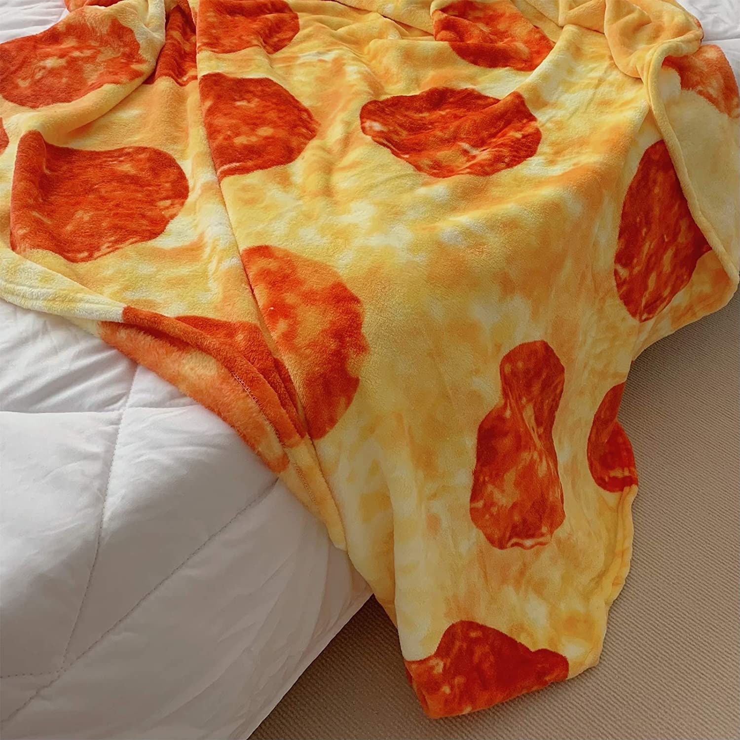 Cute Pizza Blanket Pizza Pattern Throw Blanket Pizza Print Fleece Blanket  for Women / Men / Kids Perfect Gift for Italian Food Lovers 